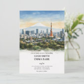 Tokio Japanse Trouw Uitnodiging (Staand voorkant)