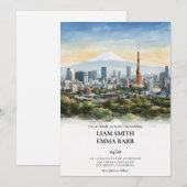 Tokio Japanse Trouw Uitnodiging (Voorkant / Achterkant)