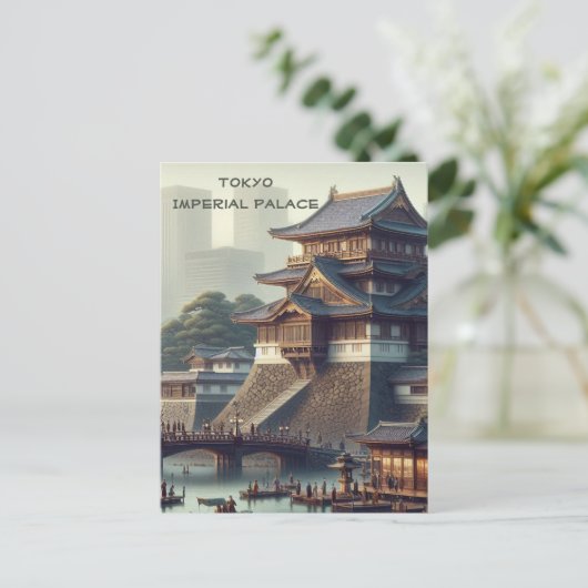 Tokio Keizerlijk Paleis landschap Japan Reizen Briefkaart (Staand voorkant)