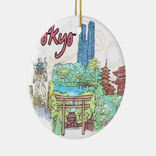 Tokio Keramisch Ornament (Rechts)