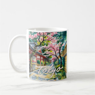 Tokio Kersenbloesem Aquarel Traditioneel Japan Koffiemok