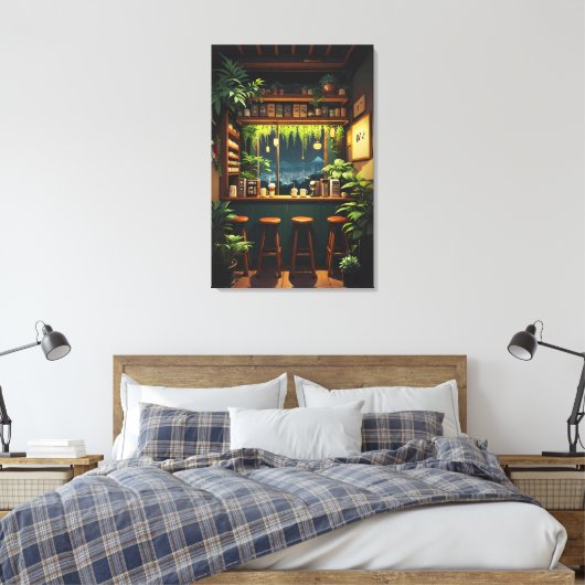 Tokio Koffiehuis Canvas Afdruk (Insitu (Slaapkamer))