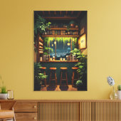 Tokio Koffiehuis Canvas Afdruk (Insitu (Woonkamer))