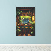 Tokio Koffiehuis Canvas Afdruk (Insitu (Houten vloer))