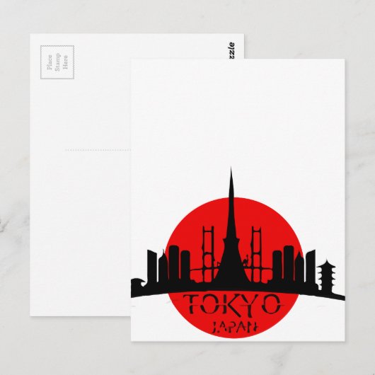 Tokio Landmark Briefkaart (Voorkant / Achterkant)