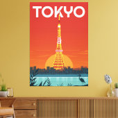Tokio Landmark Canvas Afdruk (Insitu (Woonkamer))