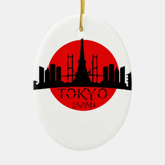 Tokio Landmark Keramisch Ornament (Voorkant)