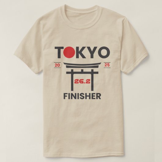 Tokio Marathon Finisher 2025, cadeau voor hardlope T-shirt (Design voorkant)