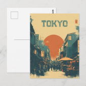 Tokio markt vintage briefkaart (Voorkant / Achterkant)