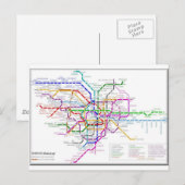 Tokio Metro Map Briefkaart (Voorkant / Achterkant)