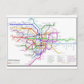 Tokio Metro Map Briefkaart (Voorkant)