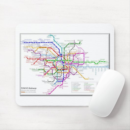 Tokio Metro Map Muismat (Met muis)