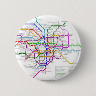 Tokio Metro Map Ronde Button 5,7 Cm