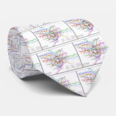 Tokio Metro Map Stropdas (Opgerold)