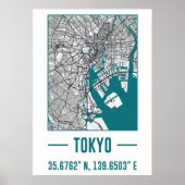 tokio Minimalistische stadskaart, tokio DIY-stadsk Poster (Voorkant)