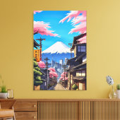 Tokio Mt Fuji Canvasprint Canvas Afdruk (Insitu (Woonkamer))