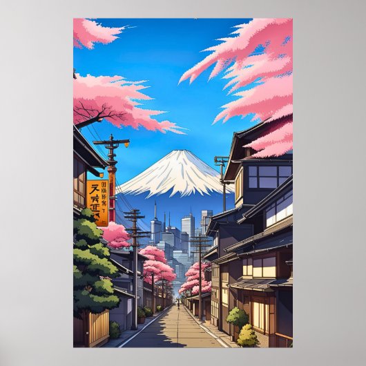Tokio Mt Fuji Poster (Voorkant)