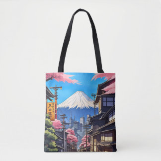 Tokio Mt Fuji Tote Bag