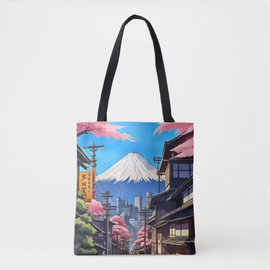 Tokio Mt Fuji Tote Bag (Voorkant)