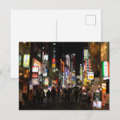 Tokio neons, nacht Japan Briefkaart (Voorkant / Achterkant)