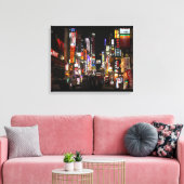 Tokio neons 's nachts canvas afdruk (Insitu (Woonkamer))