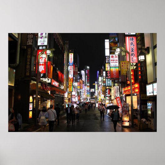 Tokio neons 's nachts poster (Voorkant)