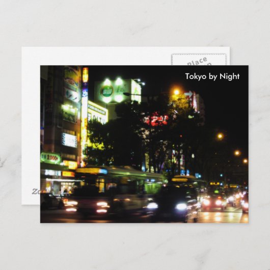 Tokio, Night Briefkaart (Voorkant / Achterkant)