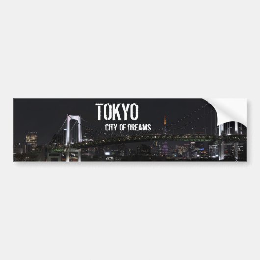 Tokio, Night Bumpersticker (Voorkant)