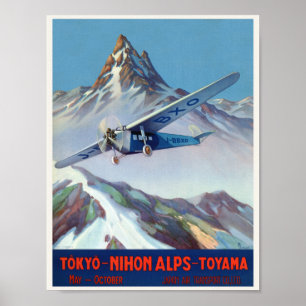 Tokio - Nihon Alpen - Toyama Japan Vintage Poster