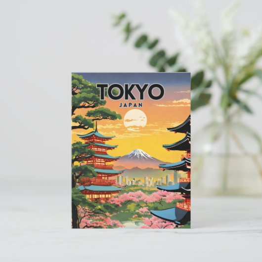 Tokio nostalgisch briefkaart (Staand voorkant)