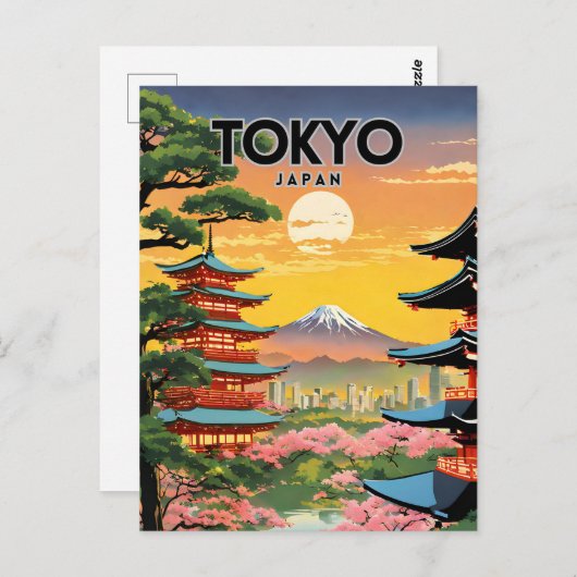 Tokio nostalgisch briefkaart (Voorkant / Achterkant)