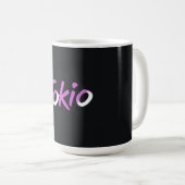 Tokio paars en wit koffiemok (Voorkant rechts)