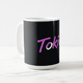 Tokio paars en wit koffiemok (Voorkant links)
