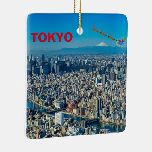 Tokio Panoramiek kerstversiering Keramisch Ornament (Rechts)