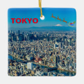 Tokio Panoramiek kerstversiering Keramisch Ornament (Voorkant)
