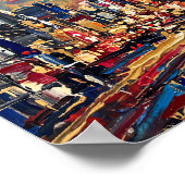 Tokio Poster Luxe Abstracte Olie Schildering (Hoek)