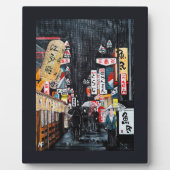 Tokio Regen Schilderij van Alfred Fox Fotoplaat (Voorkant)