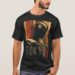 Tokio Retro Art Deco Poster met Futuristische Robo T-shirt