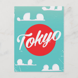 Tokio rijzende zon vintage reisposter briefkaart