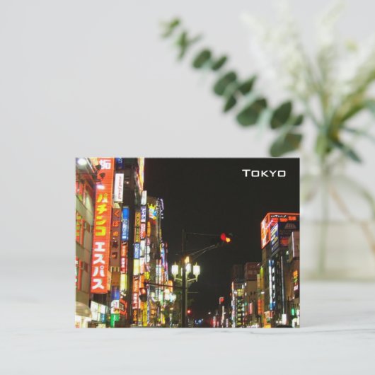Tokio 's nachts briefkaart (Staand voorkant)