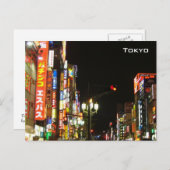 Tokio 's nachts briefkaart (Voorkant / Achterkant)