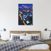Tokio 's nachts canvas afdruk (Insitu (Slaapkamer))