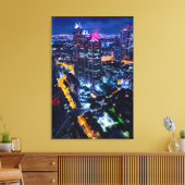 Tokio 's nachts canvas afdruk (Insitu (Woonkamer))