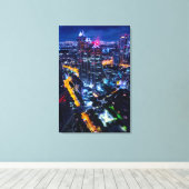 Tokio 's nachts canvas afdruk (Insitu (Houten vloer))