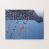 Tokio Skytree Tower Japan & koinobori vlaggen Legpuzzel (Horizontaal)