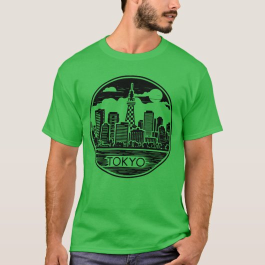 Tokio Stad Japan vintage T-shirt (Voorkant)