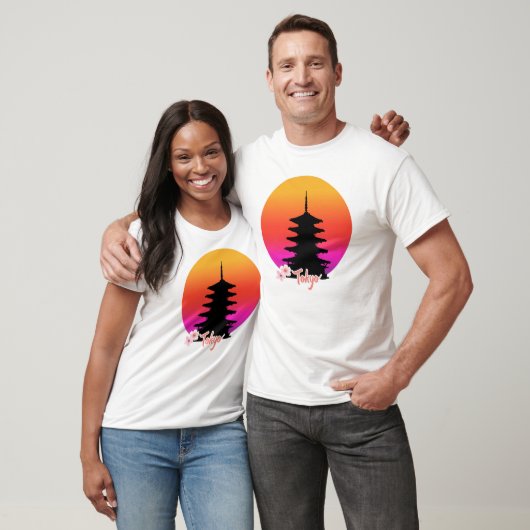Tokio Sunset Pagoda Vakantie T-shirt (Unisex)