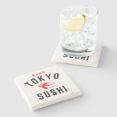 Tokio Sushi Stenen Onderzetter (Zijkant)