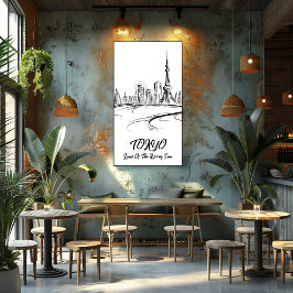 Tokio: Tierra del Sol Naciente - Arte Lineal Perfect Poster