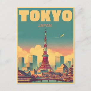 Tokio Toren Japan reis vintage geschenken Briefkaart